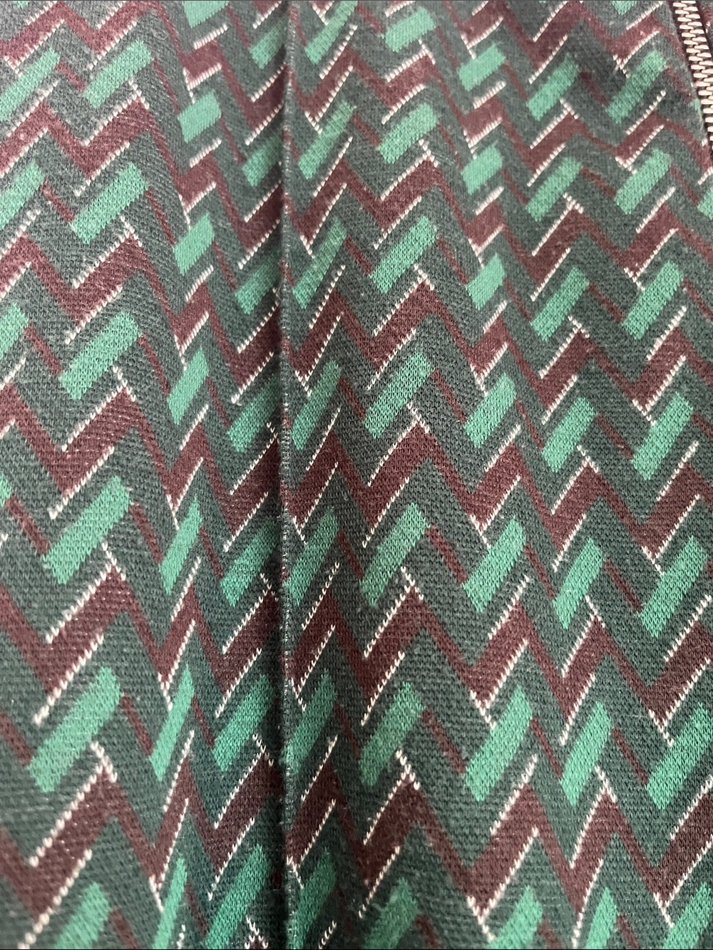 Zara 2pcs Set Green Patterned Wide-Leg Pants &PoloTop - Women's Stylish Trousers - Picture 8 of 16